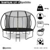 Trampolina ogrodowa XXL dla dzieci HyperMotion - 366 cm 12FT - z drabinką i siatką wewnętrzną - do domu i ogrodu - 150kg max