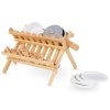 Drewniane akcesoria kuchenne z suszarką do naczyń - zestaw dla dzieci