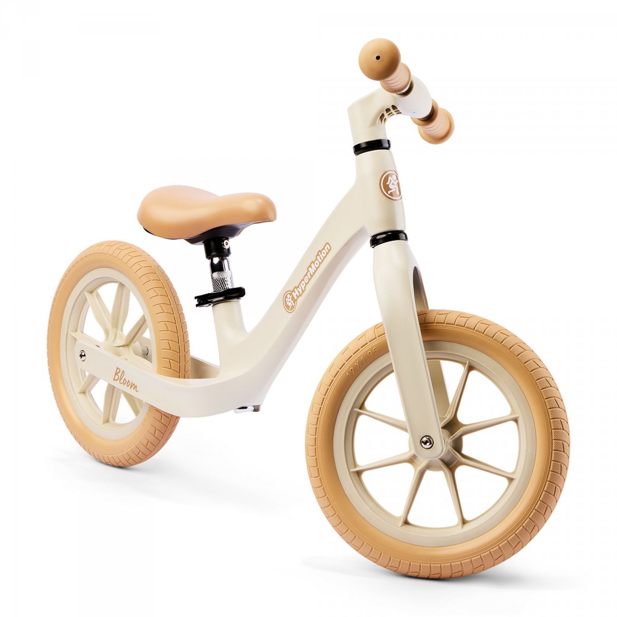 Rowerek biegowy dla dzieci HyperMotion Bloom 12 cali – Piaskowy Szary