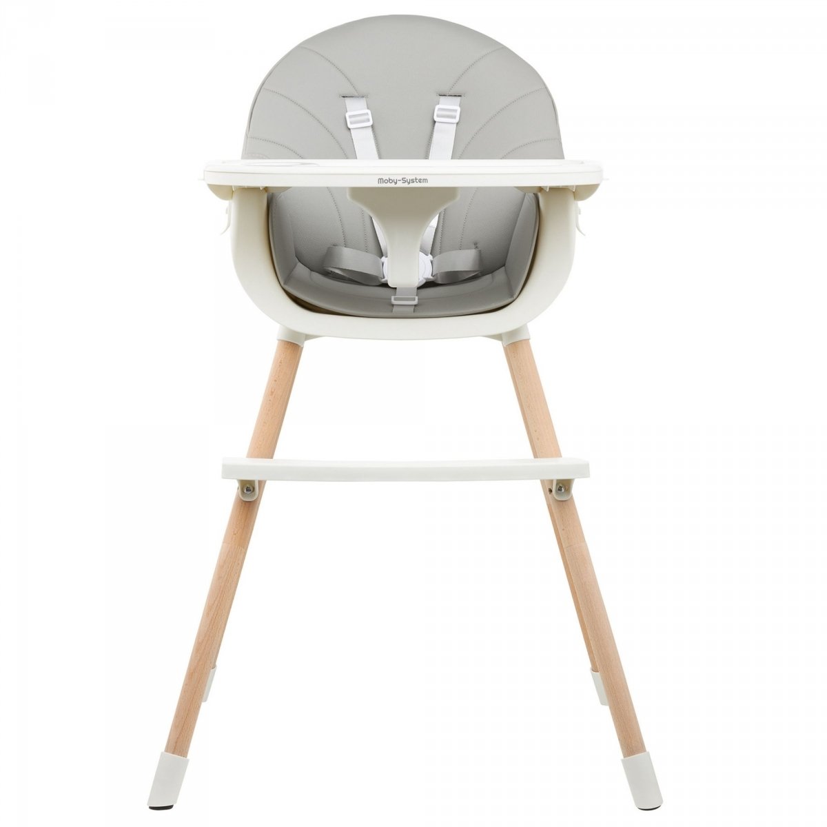 Krzesełko do karmienia AMELIA 3w1 Moby-System, szare 