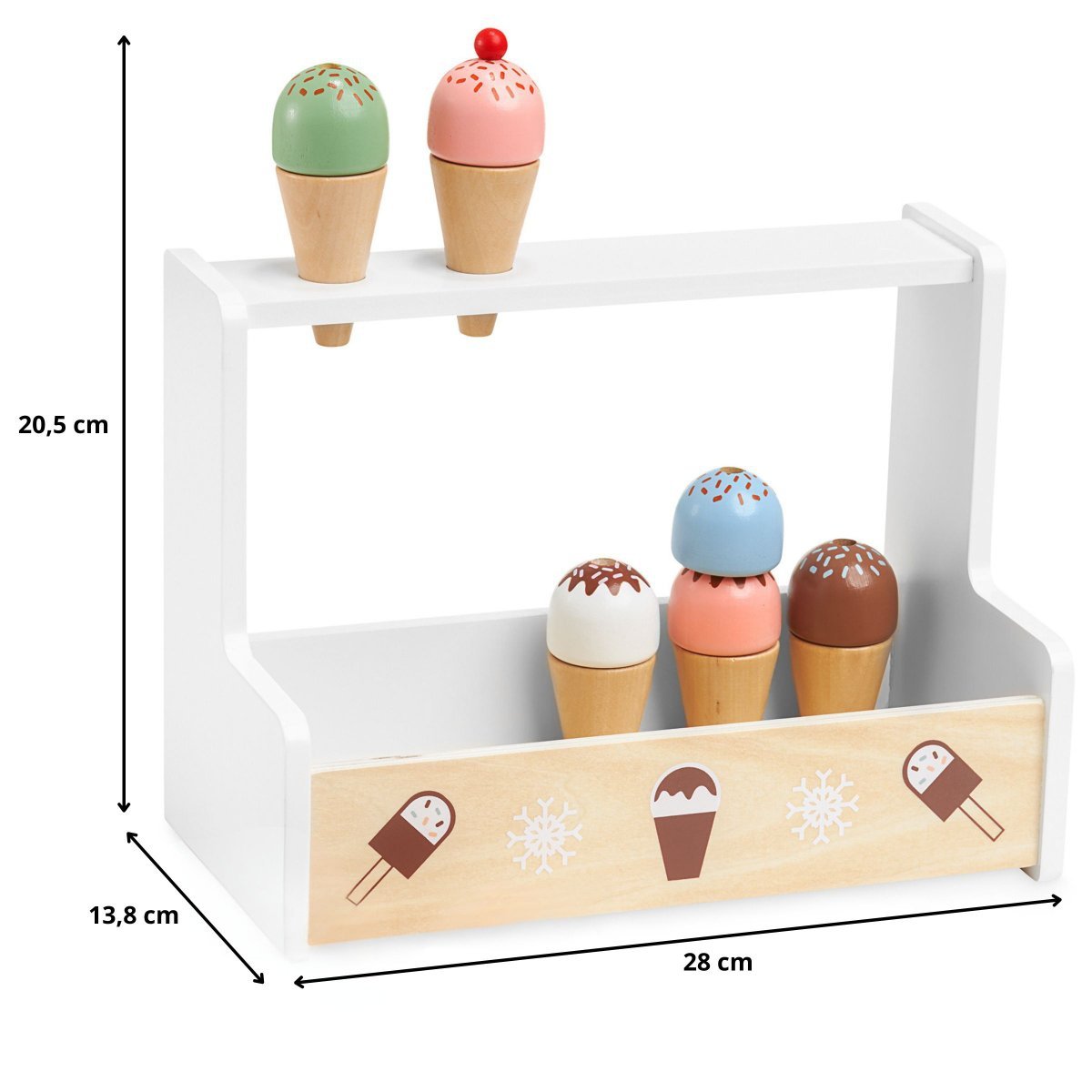 Drewniany sklepik z lodami - lodziarnia