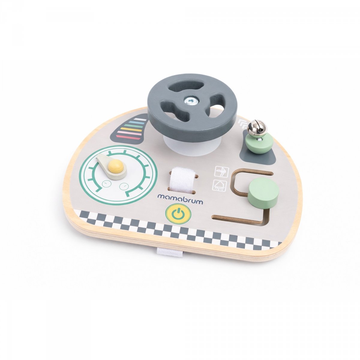 Drewniana mini tablica manipulacyjna Montessori dla dzieci - deska rozdzielcza