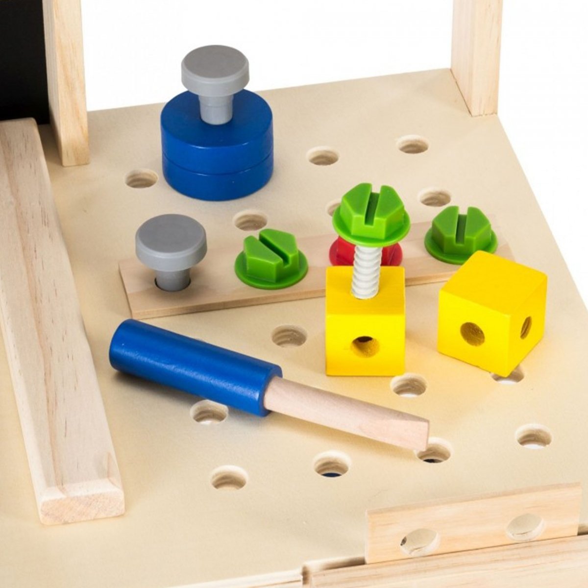 Drewniany zestaw majsterkowicza warsztat XXL - 75 elementów