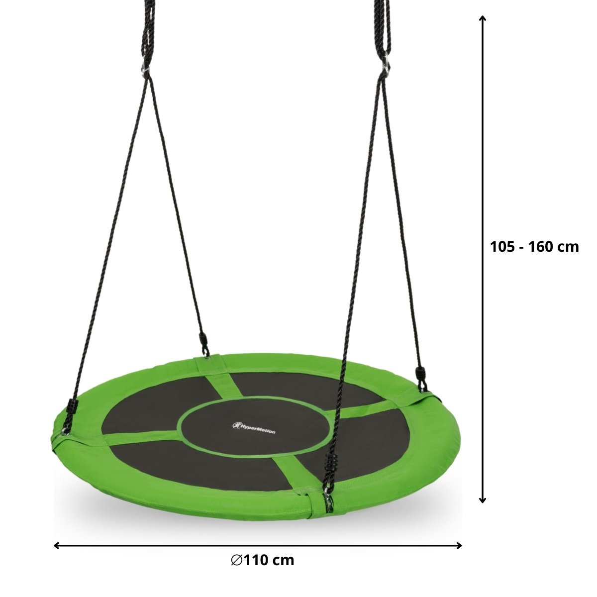 Huśtawka ogrodowa 110cm typu bocianie gniazdo HyperMotion - kolor zielony