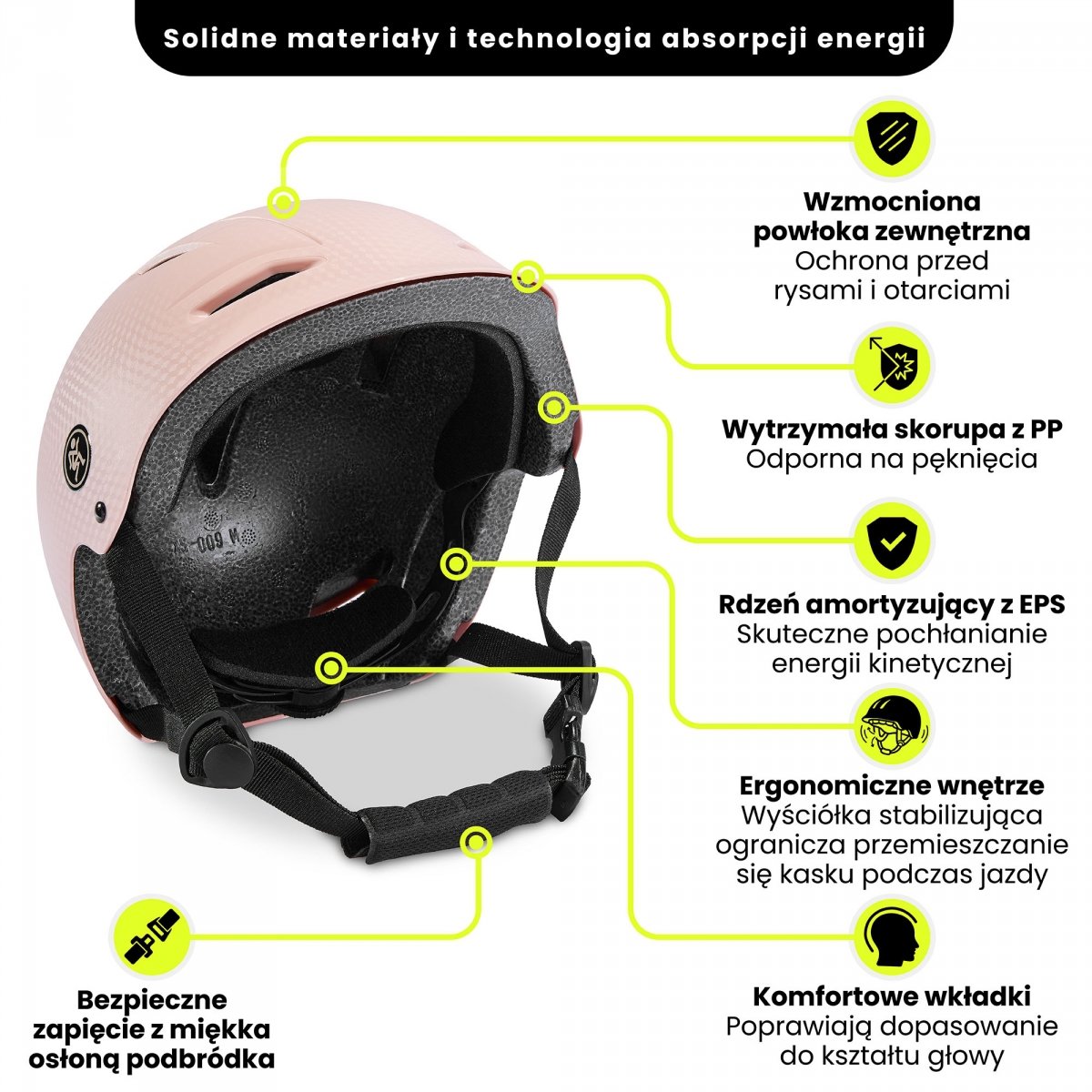 Kask dziecięcy i młodzieżowy na rower, hulajnogę HyperMotion rozmiar M (48-58 cm), kolor różowy