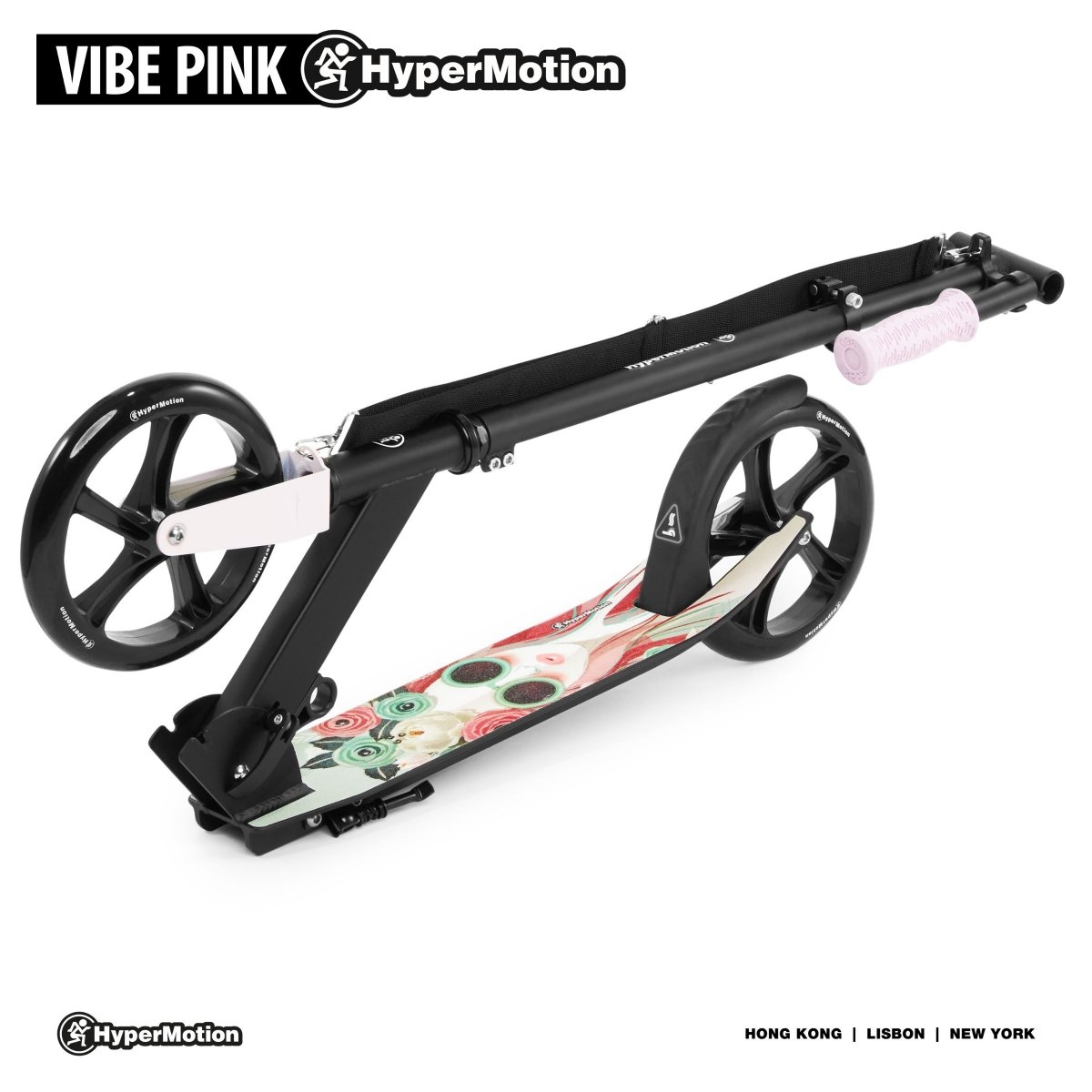 Hulajnoga miejska dwukołowa VIBE Pink HyperMotion - 100kg
