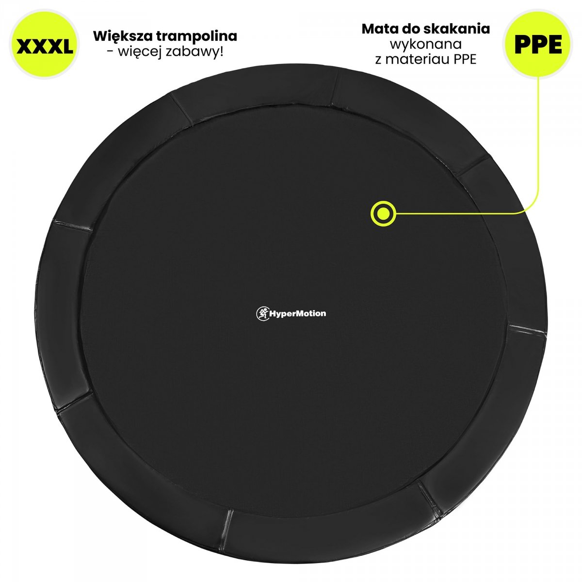 Trampolina ogrodowa XXXL dla dzieci HyperMotion - 430 cm 14FT - z drabinką i siatką wewnętrzną - do domu i ogrodu - 150kg max