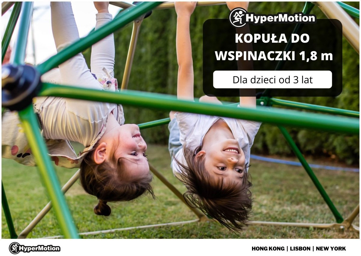 HyperMotion Kopuła do Wspinaczki dla Dzieci XL, Geodome, Plac Zabaw w Ogrodzie, Średnica: 1,8 m 