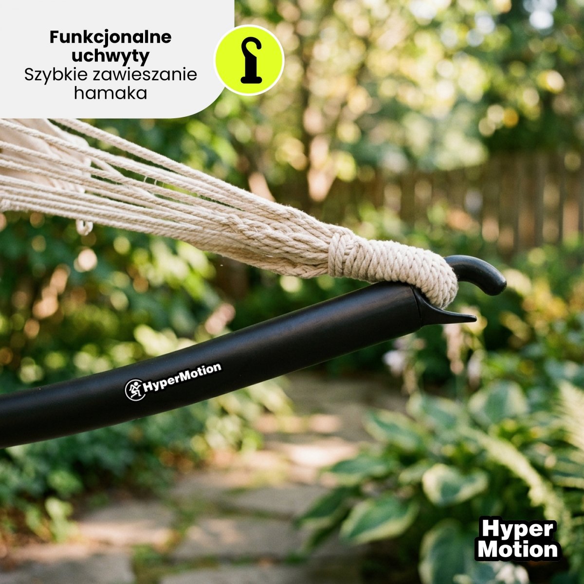 Stelaż do hamaka metalowy, solidny stojak na hamak ogrodowy - łukowy