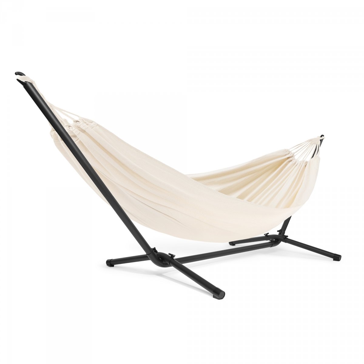 Zestaw hamak ogrodowy + stelaż metalowy – gotowa strefa relaksu