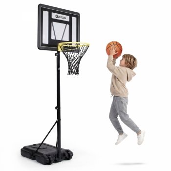  Wolnostojący kosz do koszykówki dla dzieci z regulacją wysokości 165–215 cm, tablica 82 × 58 cm - HyperMotion