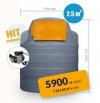 SWIMER TANK 2500 ECO-LINE basic Meclube + seperator wody