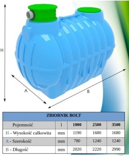 Zbiornik na deszczówkę 3500L Bolt