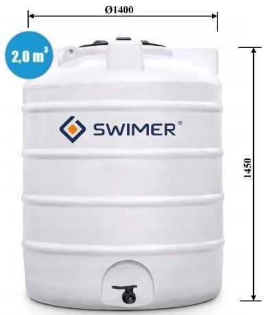 SWIMER WATER Tank 2000L CZ