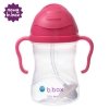 B.BOX Nowy innowacyjny Bidon ze słomką 240ml Malinowy BB00502