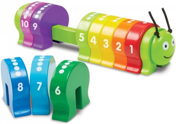 Licząca Gąsiennica drewniana układanka nauka liczenia Melissa&amp;Doug 2+