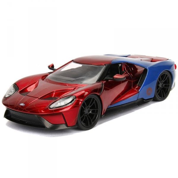Spiderman Auto 2017 Ford GT + figurka Spider-man Metalowy Samochód Marvel