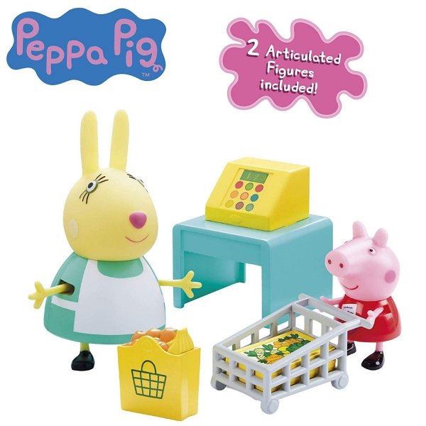 Świnka Peppa Pig Sklep Pani Królik + Peppa zakupy