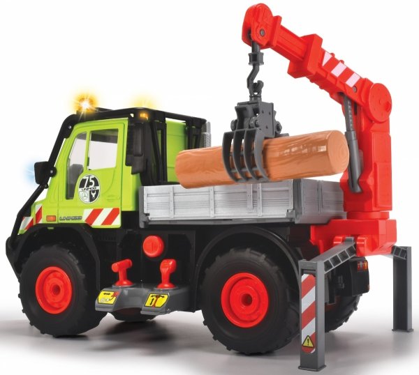 Pojazd ze światłem i dźwiękiem Mercedes-Benz Unimog U530 załadunek drewna