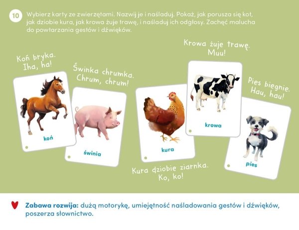 CzuCzu Pierwsze słowa Karty Obrazkowe na sznureczku 1+