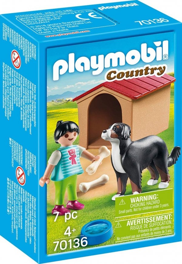Playmobil Country 70136 Dziewczynka z pieskiem Buda psa