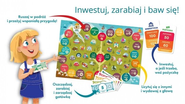 Gra rodzinna Mały inwestor Kapitan Nauka plansza