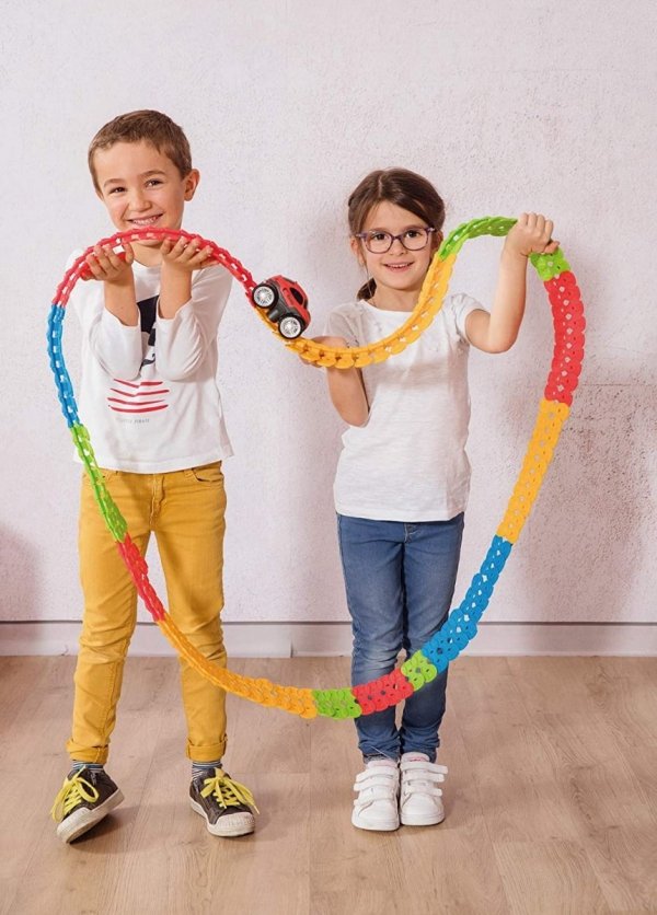 Flextreme Zielony Samochodzik ze światłem Tor