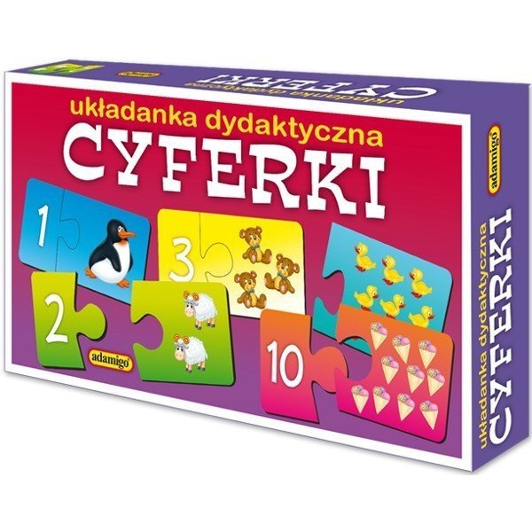 Cyferki Układanka edukacyjna Adamigo Nauka 03280