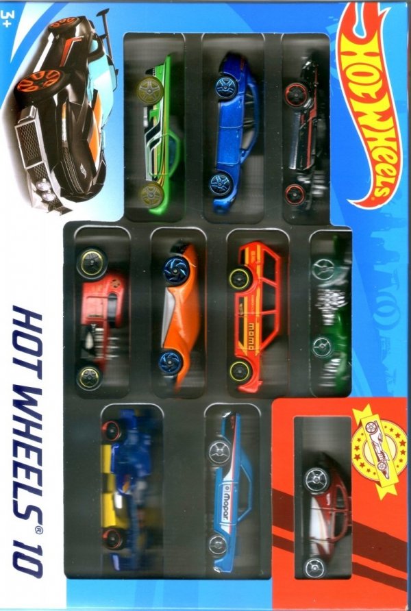 Hot Wheels Zestaw 10 Samochodzików Mix Aut Mattel 54886