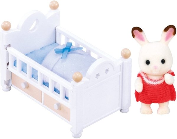 Sylvanian Families Łóżeczko Dziecko królików z czekoladowymi uszami 5017 Epoch