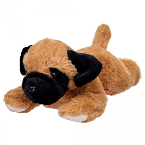 Maskotka pies Mops leżący 35 cm Beppe 14078