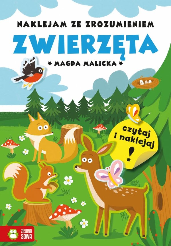 Naklejam ze zrozumieniem Zwierzęta Zielona Sowa
