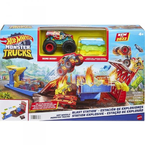 Hot Wheels Monster Truck Demolka na stacji Mattel HFB12