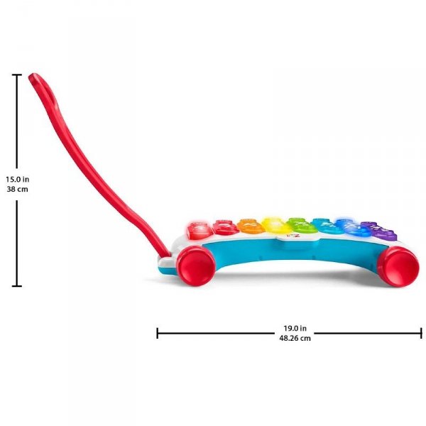 Fisher Price Duży edukacyjny ksylofon do ciągnięcia Cymbałki