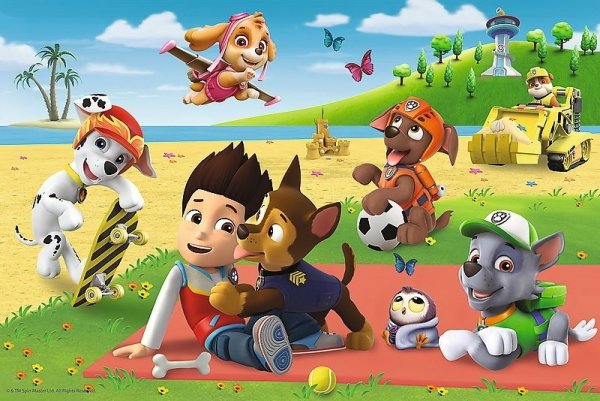 Puzzle Psi Patrol 24 Maxi Zabawy na kocu Trefl 14346