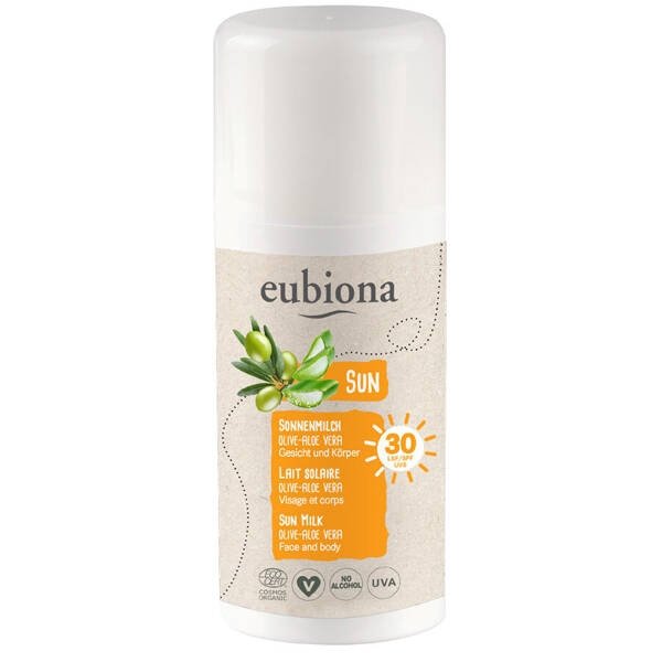 Eubiona Mleczko na słońce z oliwą z oliwek i aloesem SPF 30