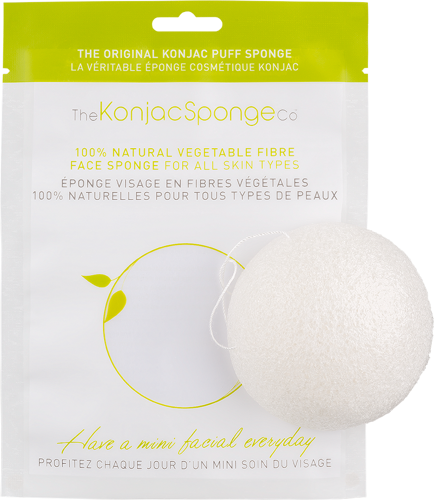 Konjac Sponge Company Gąbka Konjac do mycia twarzy i ciała biała uniwersalna 100% czysty Konjac