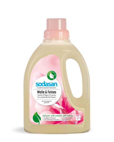 Sodasan Ekologiczny Płyn do prania wełny i tkanin delikatnych 750 ml.