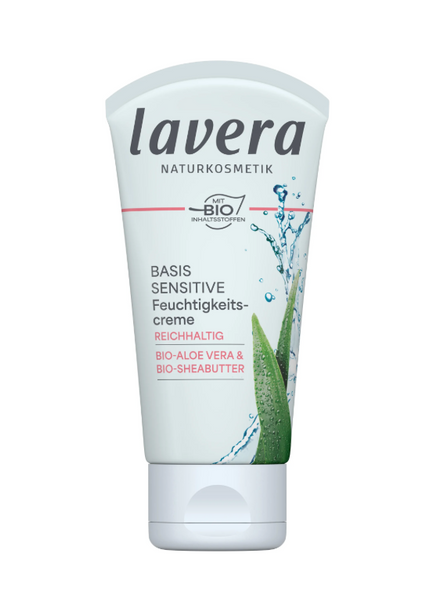 Lavera BASIS SENSITIV Odżywczy krem nawilżający z bio-aloesem i bio-masłem shea