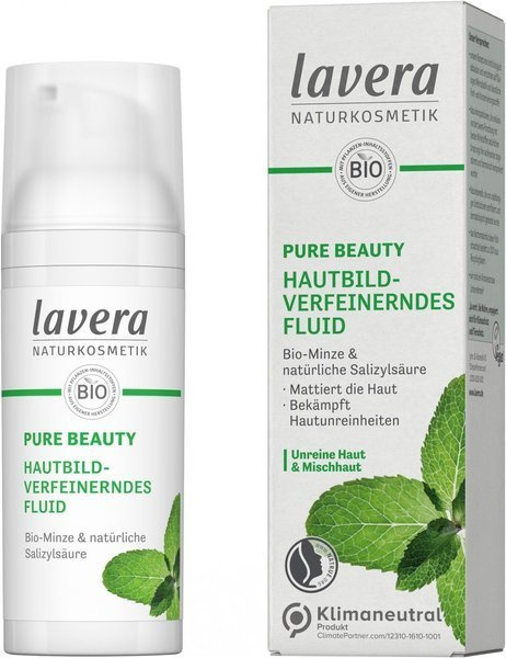 Lavera [PURE BEAUTY] Fluid do cery zanieczyszczonej z bio-miętą i kwasem salicylowym