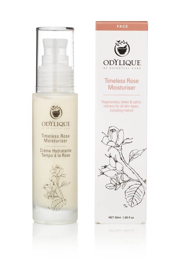 Odylique by Essential Care Timeless organiczny przeciwstarzeniowy krem nawilżający z różą, głogiem, rokitnikiem, aloesem i olejem jojoba, 50 m