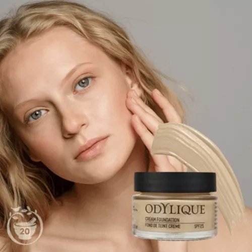Odylique by Essential Care organiczny kremowy podkład do makijażu z filtrem mineralnym SPF 25 kolor 20 Fair, 30 ml