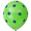Balony pastelowe 30cm  zielone w niebieskie kropki