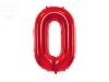 Balon Foliowy czerwona cyfra 0 - 86cm