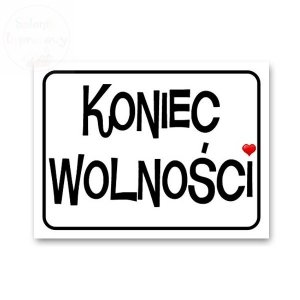 Naklejki na buty ślubne  Koniec wolności