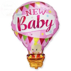 Balon foliowy 24 cale New Baby dziewczynka w balon