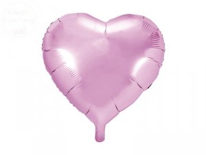 Balon foliowy serce 45 cm jasny róż
