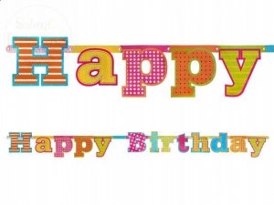 Baner urodzinowy HAPPY BIRTHDAY 16x166cm