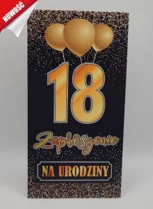 Zaproszenie na 18 urodziny 1szt