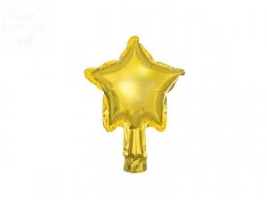 Balon foliowy gwiazdka 12 cm złota 1 szt